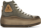 R13 Khaki Kurt High Top Sneakers