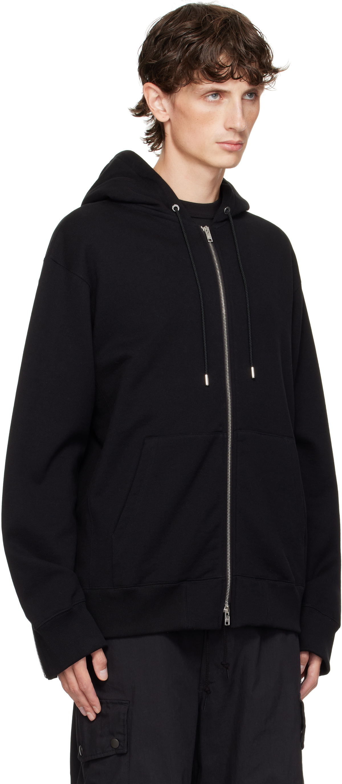 MASTERMIND WORLD Black Glass Beaded Full-Zip Hoodie MASTERMIND WORLD