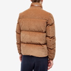 Moncler Men's Corduroy Padded Jacket in Brown