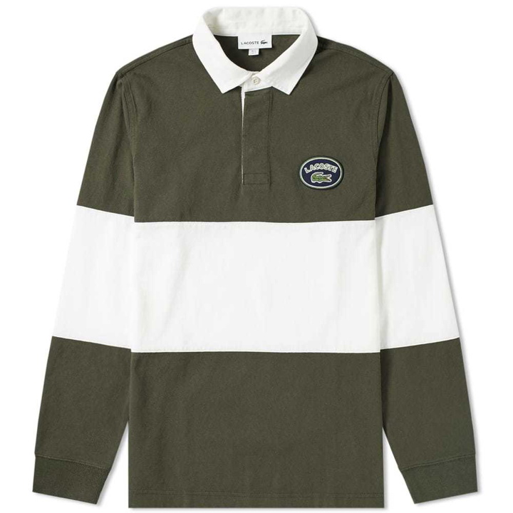 Photo: Lacoste Retro '87 Logo Rugby Shirt Green
