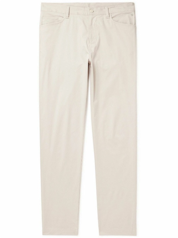 Photo: adidas Golf - Go-To Straight-Leg Stretch-Cotton and Lyocell-Blend Twill Trousers - Neutrals