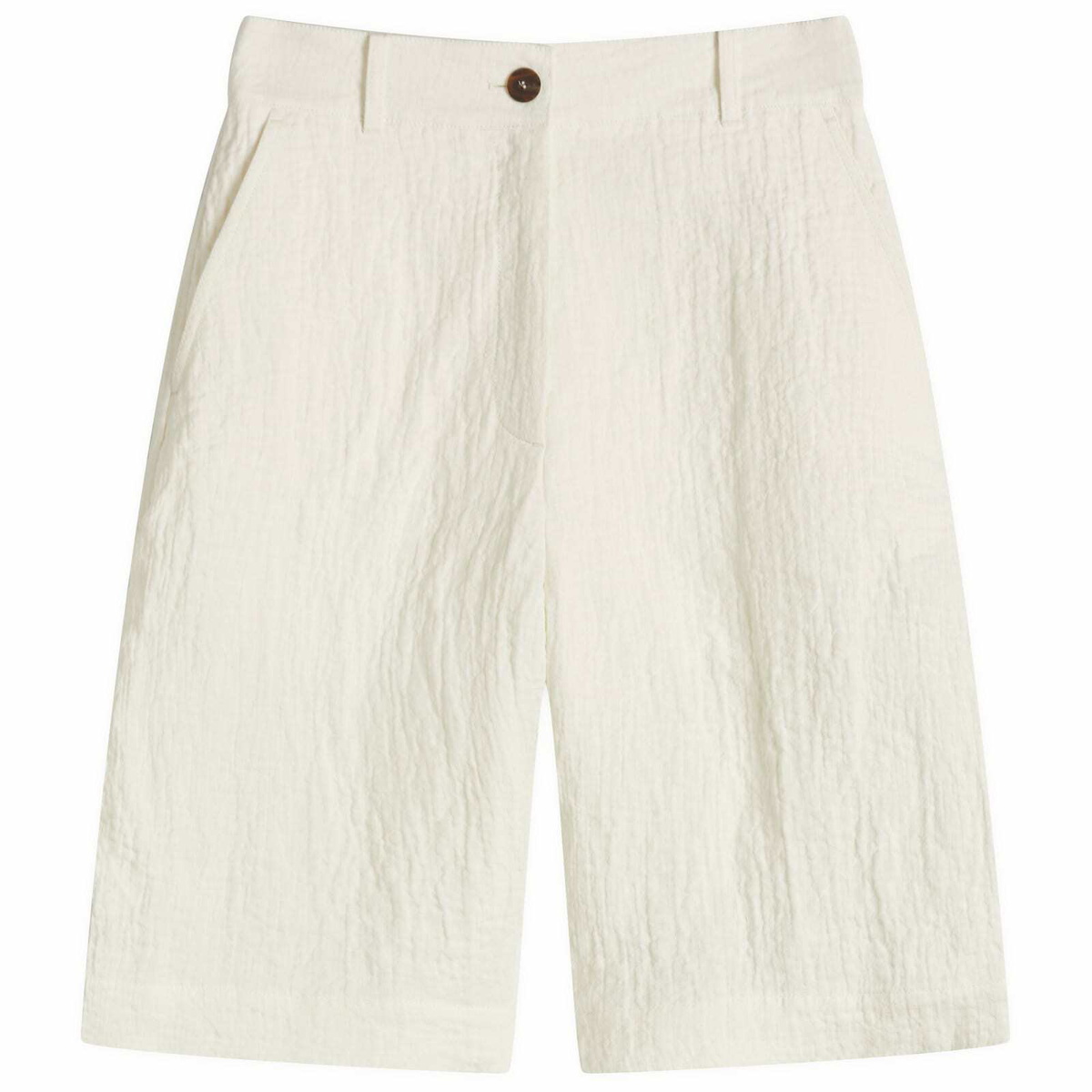 Studio Nicholson Women's Wide Leg Shorts in Parchment