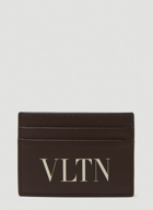 Garavani VLTN Print Card Holder in Brown