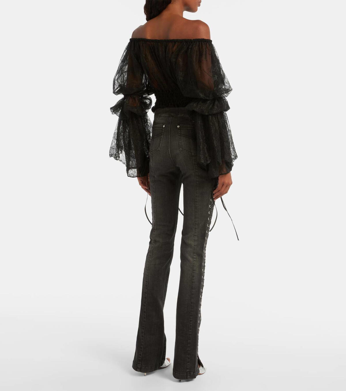 Blumarine Low-rise slim-fit flared jeans