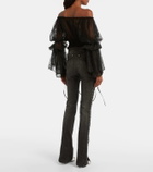 Blumarine Low-rise slim-fit flared jeans