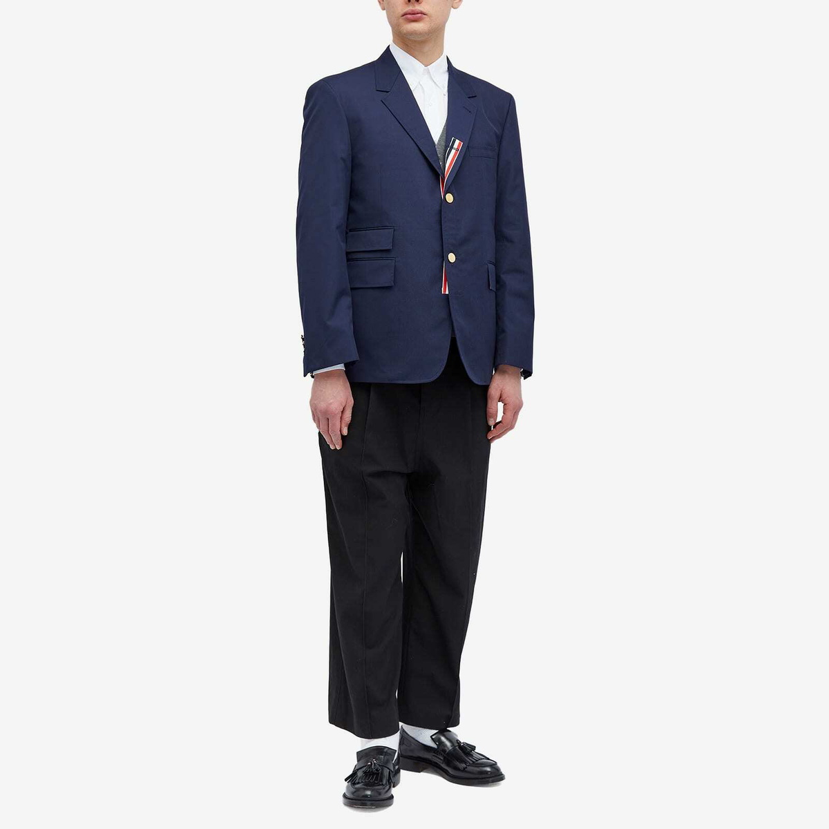 Thom Browne Men's Typewriter Cloth Sports Jacket in Navy