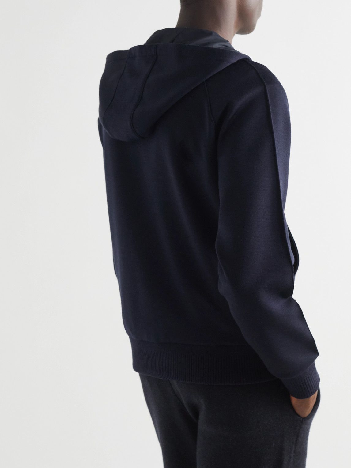 Ermenegildo Zegna - Jersey Zip-Up Hoodie - Blue Ermenegildo Zegna Ermenegildo Zegna - Jersey Zip-Up Hoodie - Blue Ermenegildo Zegna