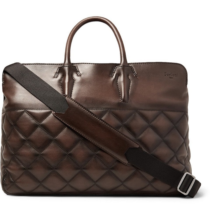 Photo: Berluti - Cube Quilted Leather Holdall - Men - Brown