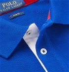 Polo Ralph Lauren - Slim-Fit Striped Cotton-Piqué Polo Shirt - Blue