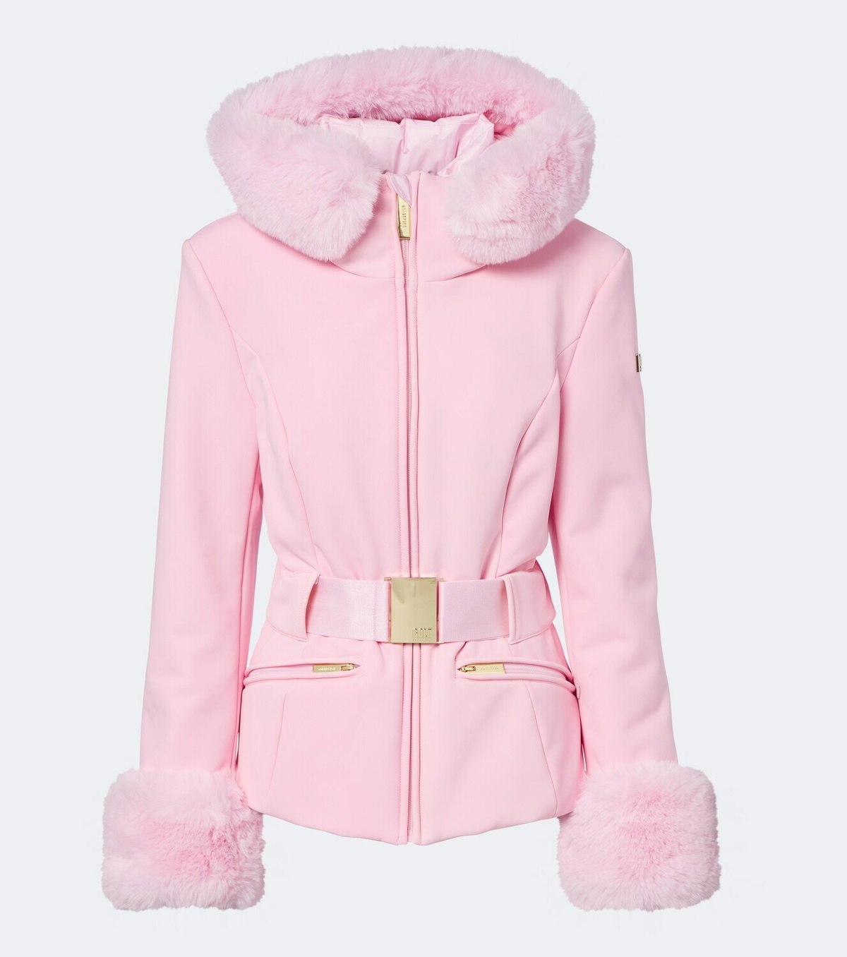 Goldbergh Prezioso belted hooded technical ski jacket