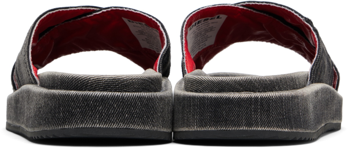 サンダル・ミュール Diesel Slide Sandal Cris Cros Diesel Black Sa-Slide Cris Cros Sandals Diesel
