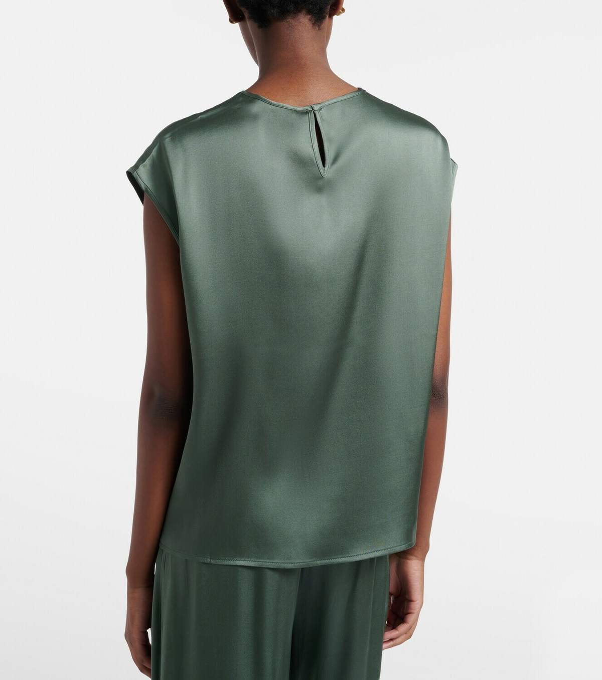 Asceno Dasha silk twill top