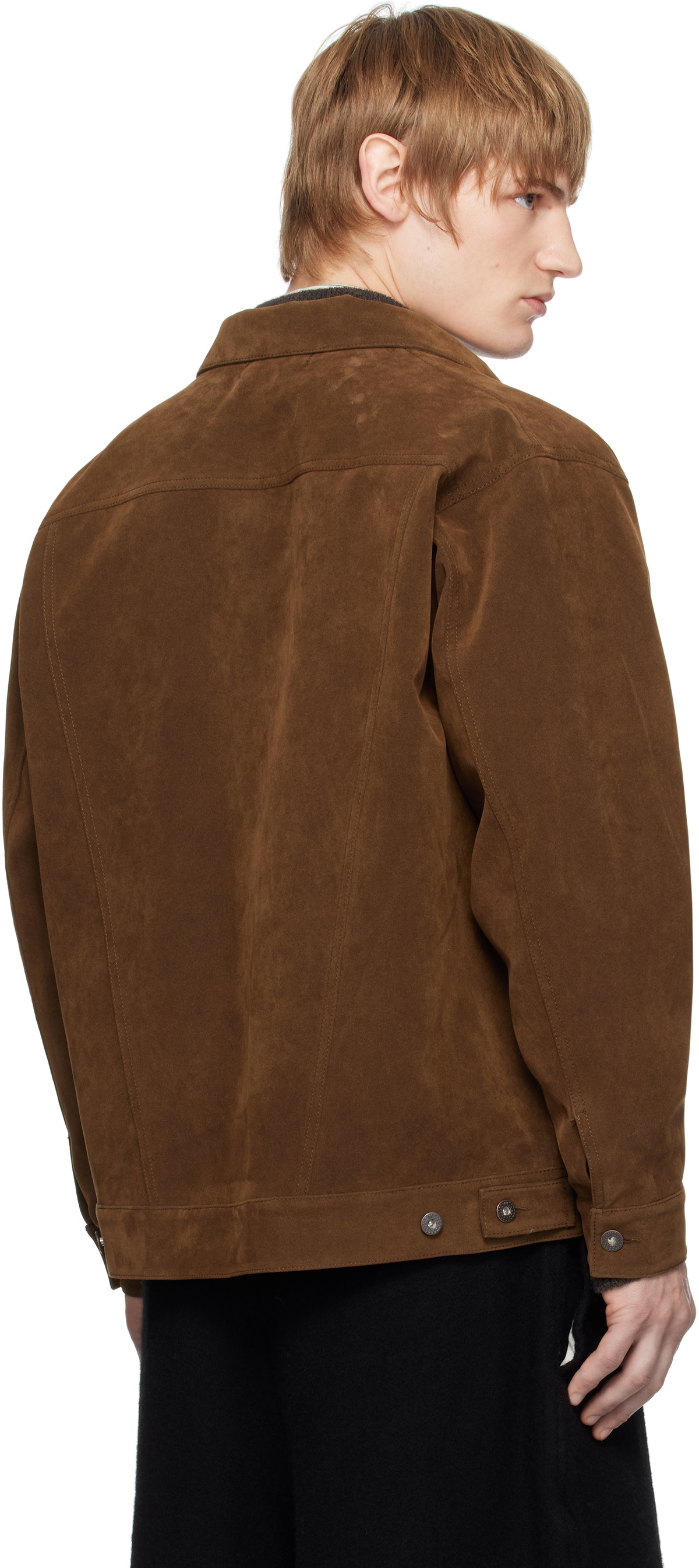 WTAPS Brown 01 Faux-Leather Jacket WTAPS