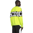 GCDS Yellow and Black Logo Sweater