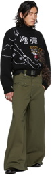 LU'U DAN Khaki Cover Trousers