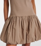 Velvet Isla cotton-blend poplin minidress