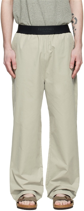 Photo: Essentials Green Cotton Lounge Pants
