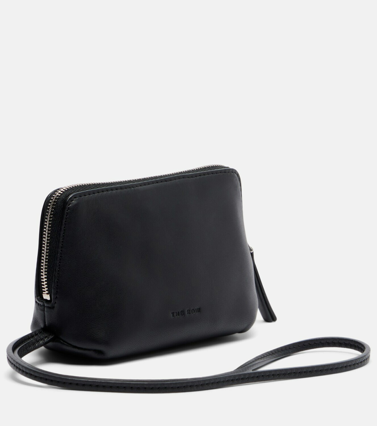 バッグ THE ROW Owen Pouch Grain Leather black The Row Owen leather pouch The Row