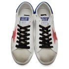 Golden Goose White and Pink Superstar Sneakers