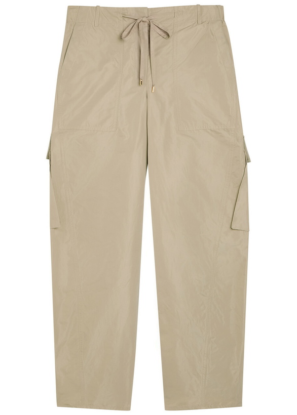Photo: Alaïa Barrel-leg Taffeta Cargo Trousers Cream
