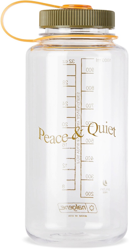 Photo: Museum of Peace & Quiet Transparent Nalgene Logo Water Bottle, 32 oz