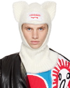 Charles Jeffrey LOVERBOY White Fluffy Rabbit Balaclava