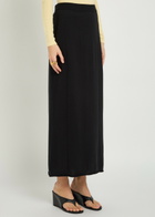 Lisa Yang Charlotta Cotton and Cashmere-blend Midi Skirt Black