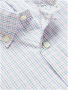 Sid Mashburn - Button-Down Collar Checked Cotton-Poplin Shirt - Blue