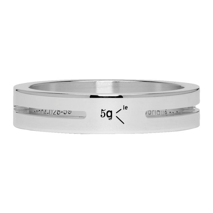 Photo: Le Gramme Silver Punched Le 5 Grammes Ring
