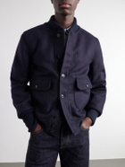 Fortela - Cruiser Wool Bomber Jacket - Blue
