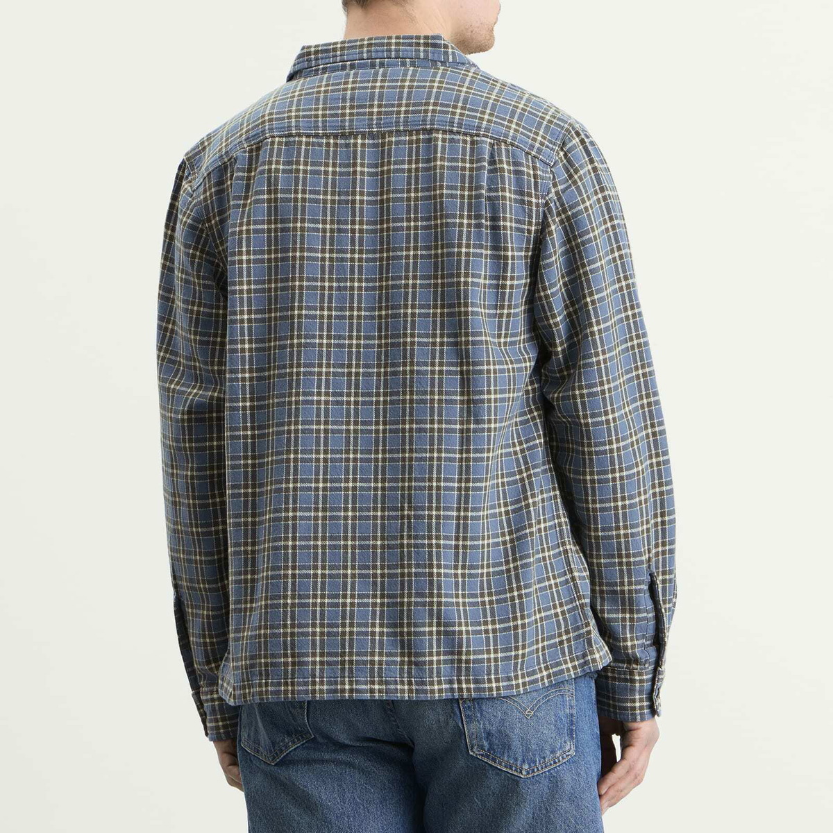 RRL Men's Matlock Check Shirt in Rl-811 Blue/Grey