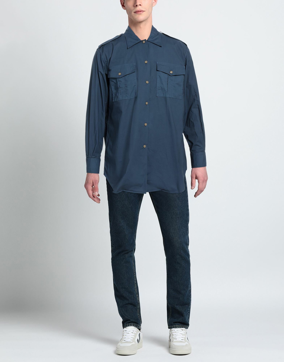 Massimo Alba Mens Shirt in Navy