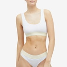 Palm Angels Women's Logo Tape Brazilian Thong in White