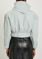 Chloe Scarf-effect Linen and Cotton-blend Jacket Grey