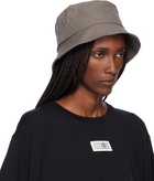 MM6 Maison Margiela Gray Cotton Canvas Bucket Hat