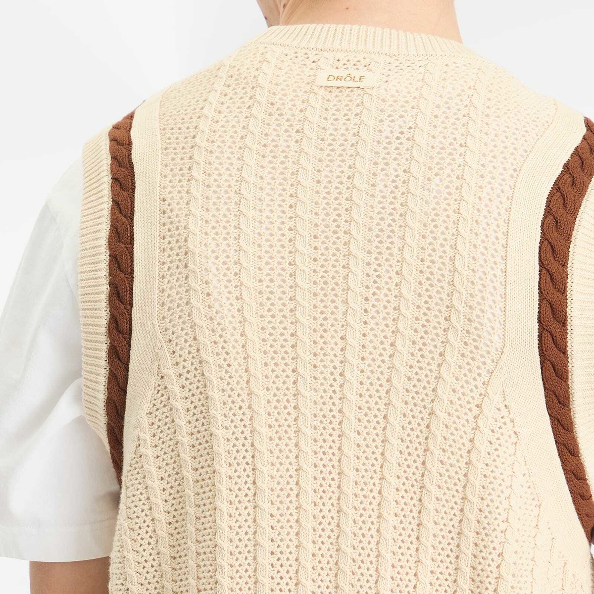 Drôle de Monsieur Men's Mesh Tank Top in Cream