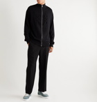 Loewe - Logo-Embroidered Zip-Up Wool and Cashmere-Blend Sweater - Black