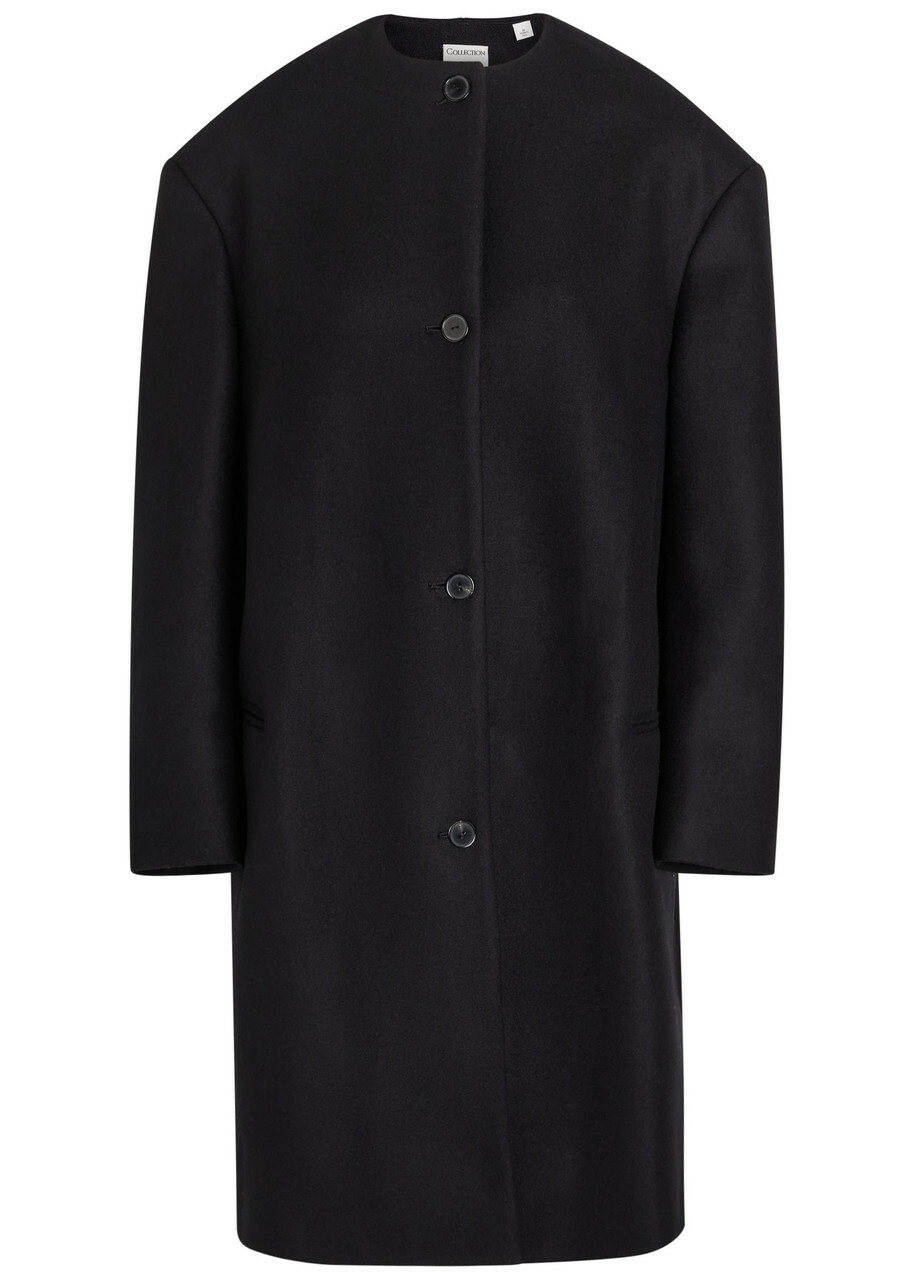 Calvin Klein Cora Wool and Cashmere-blend Coat Black