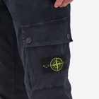 Stone Island Men's Brushed Cotton Canvas Cargo Pants in Navy Blue