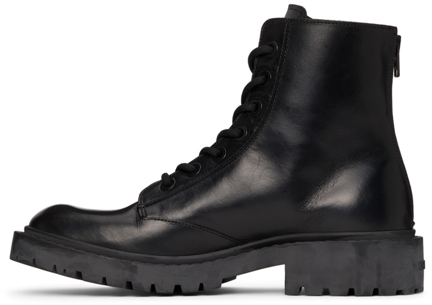 Kenzo Black Pike Lace-Up Boots Kenzo