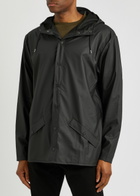 Rains Short Matte Rubberised Raincoat Black