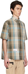 AAPE by A Bathing Ape Beige Check Shirt