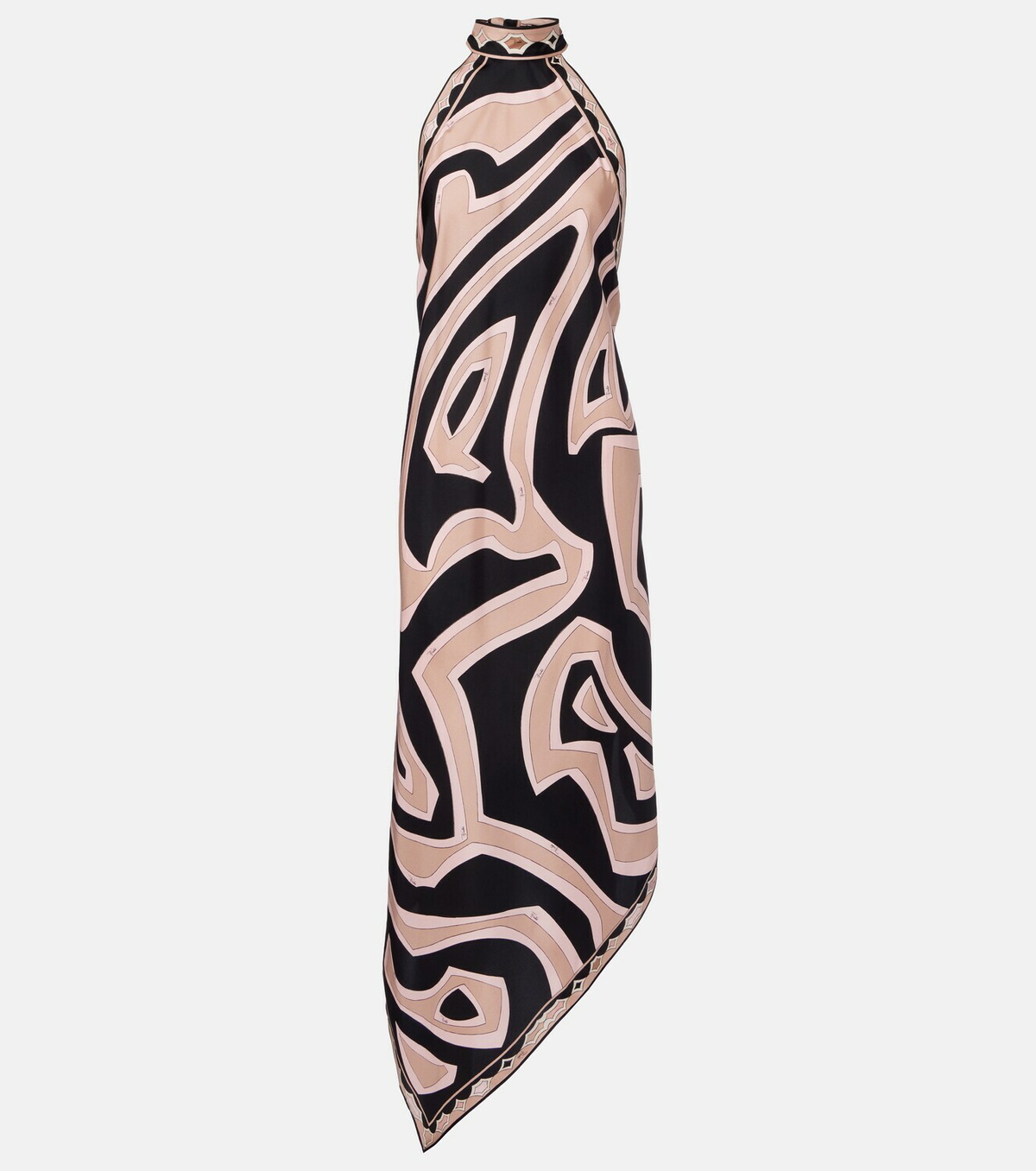 Pucci Labirinto halterneck silk twill midi dress