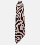 Pucci Labirinto halterneck silk twill midi dress