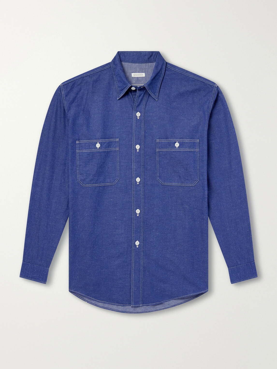 Kaptain Sunshine - Work Suvin Cotton and Hemp-Blend Shirt - Blue