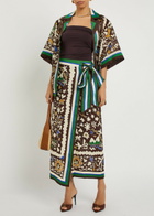 Alemais Maroc Printed Linen Midi Wrap Skirt Multicoloured