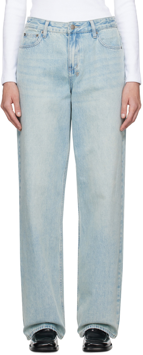 Ksubi Blue Low Rider Dove Jeans Ksubi