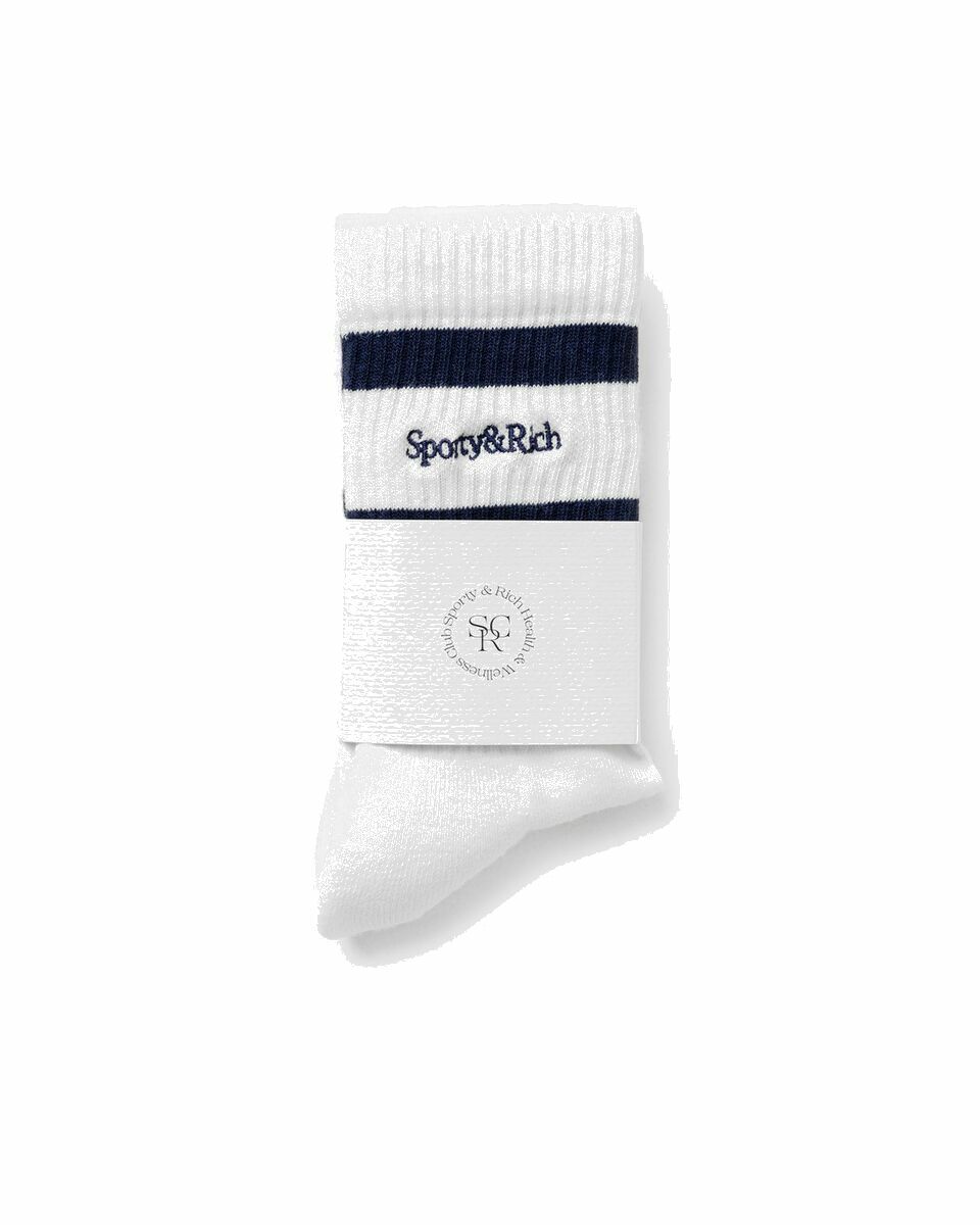 Photo: Sporty & Rich New Serif Socks White - Mens - Socks