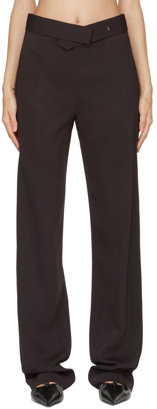 Nensi Dojaka - FLARED SHEER TAILORED TROUSERS