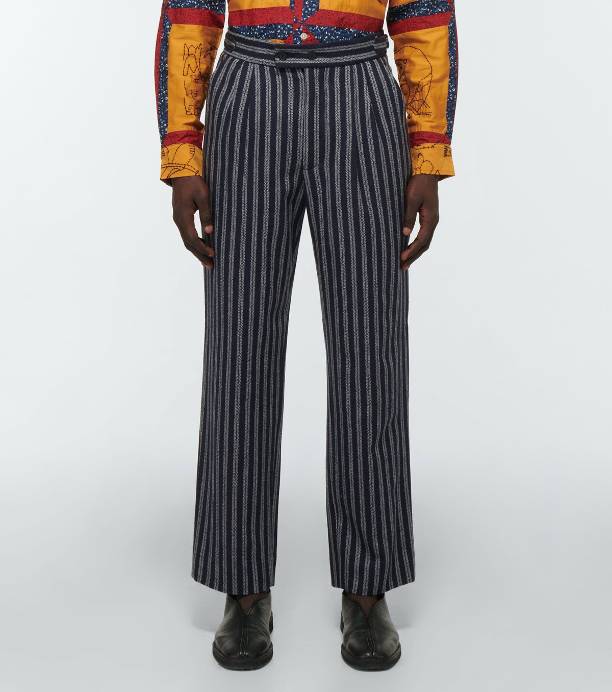 Bode - Striped wool pants Bode